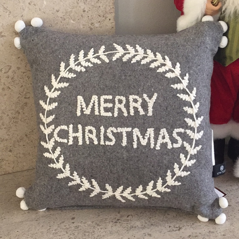 LAST ONE:   Merry Christmas pillow by Newport